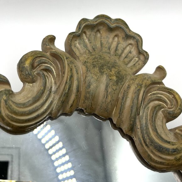 Vintage Baroque Ornate Wall Mirror Resin Frame Acanthus Rococo Hollywood Regency - Picture 4 of 7